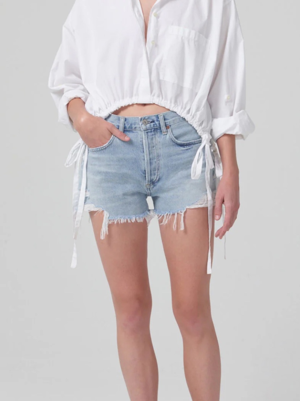 Citizens of Humanity Annabelle Premium Vintage Distressed Denim Shorts Size 28 ✨